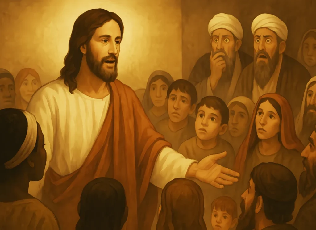 yesus mengajar penuh kuasa