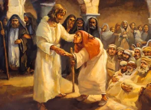 yesus menyembuhkan seorang wanita bungkuk