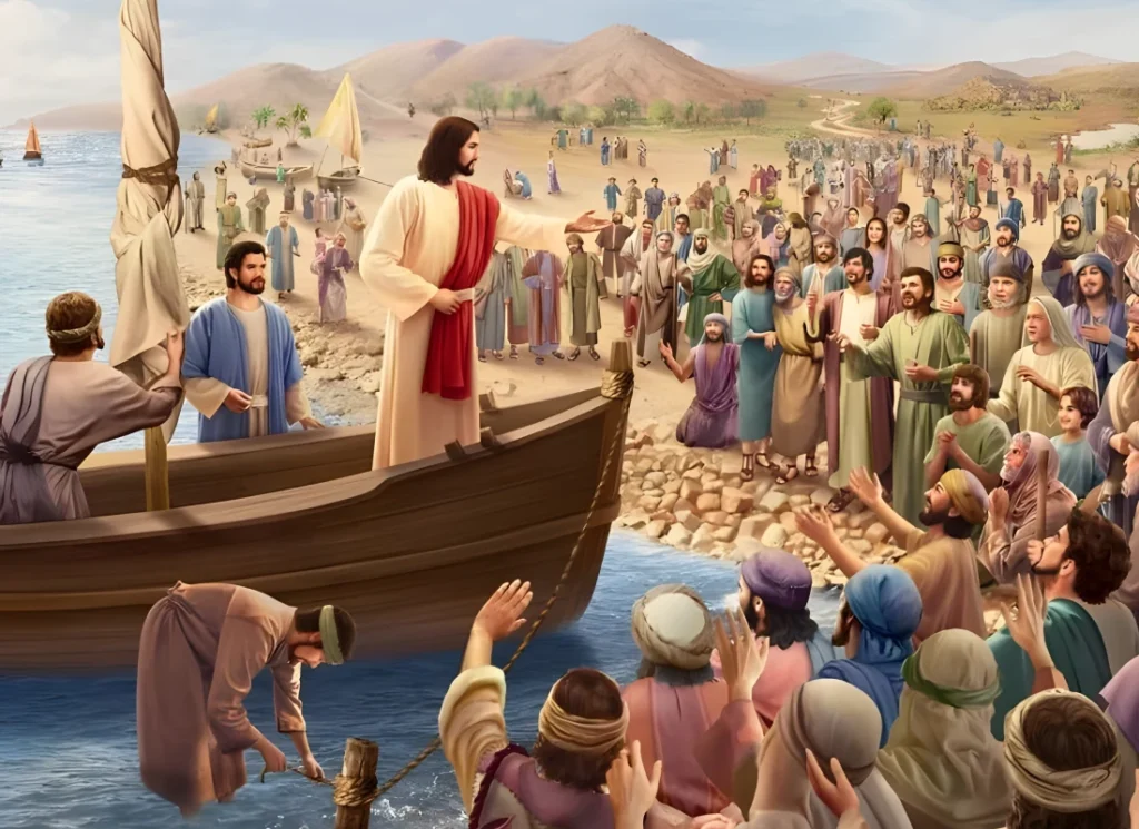 yesus mengajar dari perahu