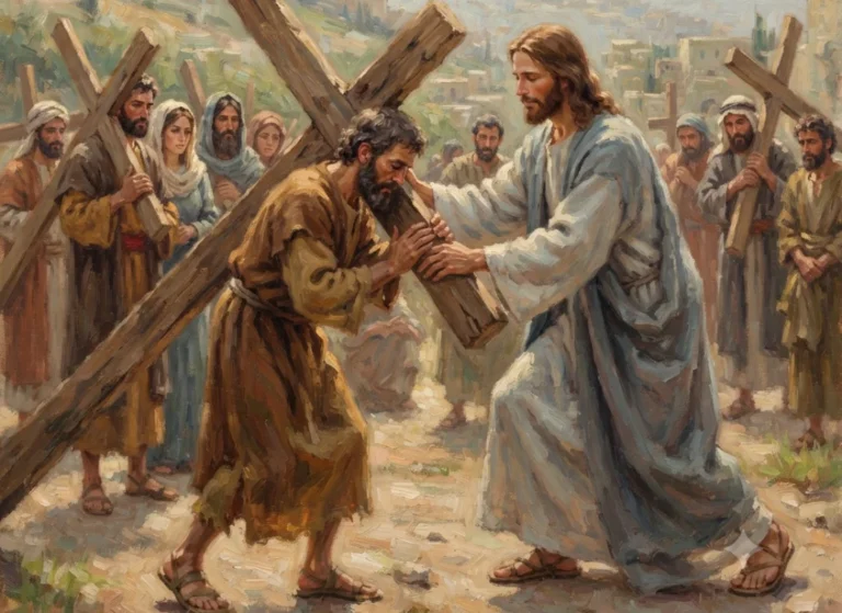 yesus memberikan salib