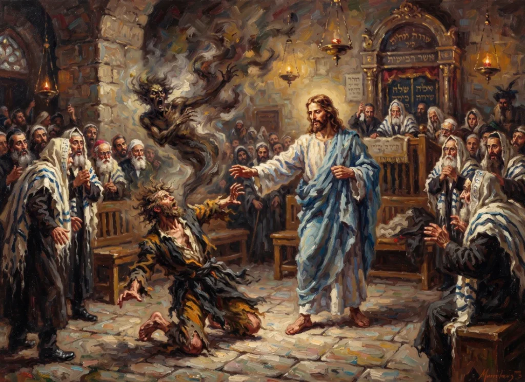 Roh Jahat dan Roh Kudus jesus drives out evil spirit